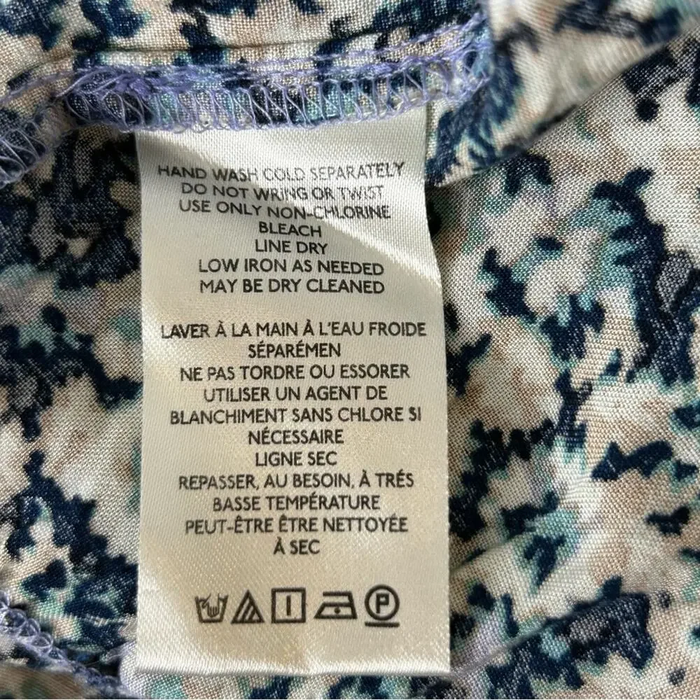 Free People One I Love Floral Midi Maxi Dress Blue Size L NWT